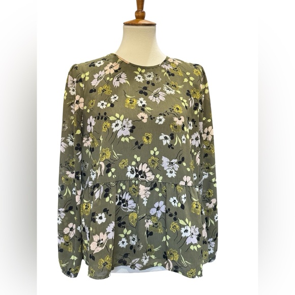 Madewell Tops - Madewell Olive Floral Dress #186